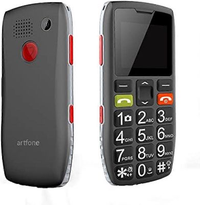 artfone C1 Big Button -matkapuhelin avattu vanhuksille tarkoitettu vanhempi matkapuhelin, jossa on SOS-hätäpainike Dual SIM Talking Number 1400mAh ...