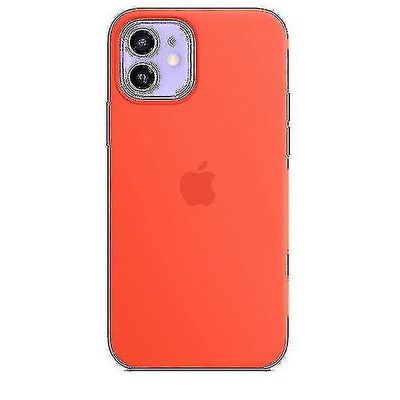 Silikoninen puhelinkotelo Magsafella iphone 12 12 Prolle Oranssi