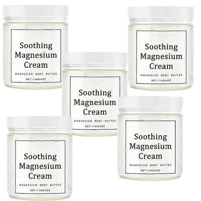 Rauhoittava magnesiumvoide rauhoittaa ja lievittää väsymystä Magnesiumvoide auttaa 114 g ikääntymistä ehkäiseviä ihonhoitosarjoja 5pcs