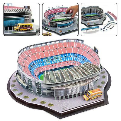 Barcelona Camp Nou Stadium 3d Puzzle Football Club Jigsaw Malli Espanja Boxed Monivärinen 1 Pair