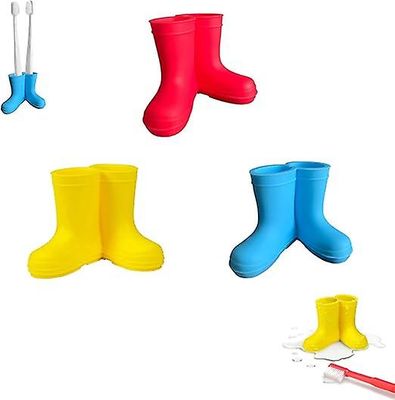 Hammasharjapidikkeet, 3 kpl silikonihammasharjapidikkeet, sadesaappaiden muoto, luova, kylpyhuoneen hammasharjapidike, hammasharjalle