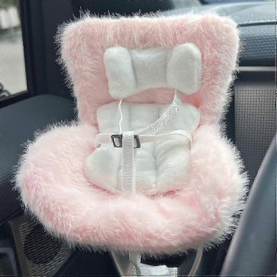 Turvaistuin Labubu-nukelle, Labubu-turvaistuin auton koristeisiin, nuken turvaistuin pehmeillä furhksilla