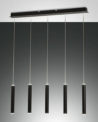Fabas Luce Lighting Prado LED lige bar vedhæng Loft Lys Sort Glas