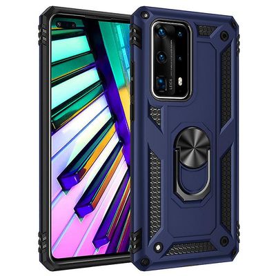 Stødsikker rustningskasse til huawei y8s/y9 2019 med støttefod all inclusive cover blå rpc2643
