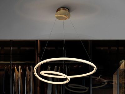 Schuller Lighting Tube integreret LED vedhæng lys, Glitter Guld