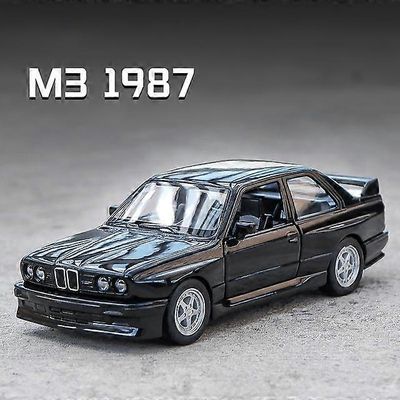 1:36 M3 E30 1987 911 Turbo Quattro M4 metallileluseos auton painevalut ja leluajoneuvot Automalli lapsille M3 Musta