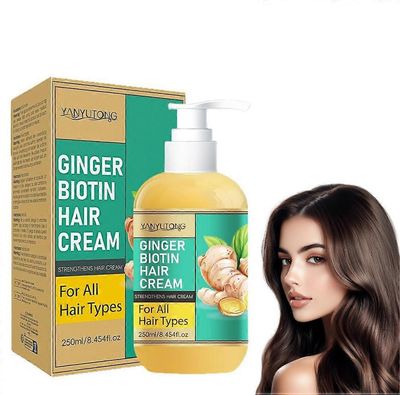 unbrand Inkivääribiotiinihiusnaamio, vahvistaa ja ravitsee hiusjuuria, inkivääri-syvähoitoaine korjaa kuivia, vaurioituneita ja pörröisiä hiuksia, ...