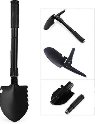 Taitettava lapio, retkeily sotilaallinen selviytymislapio kannettava työkalu retkeilyyn, patikointiin, retkeilyyn, auton hätätilanteeseen, ulkoiluu...