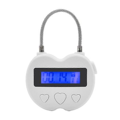 Smart Time Lock LCD-näyttö Time Lock monitoiminen elektroninen ajastin, vedenpitävä usb ladattava Te