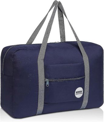 Matkustamolaukku 45x36x20 matkalaukkuun Holdall Bag Carry On Hand Matkalaukku Viikonloppulaukku naisille (tummansininen 25l)