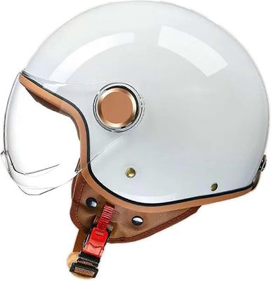 Retro moottoripyöräkypärä miehet naiset, vintage moottoripyörä jet kypärä, puolikypärät visiirillä, kääntökypärät piste / ece hyväksyntä, avoin kyp...