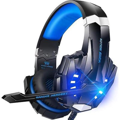 Spillhodesett For Ps4 Pc Xbox One Ps5 Med Mikrofon Blå