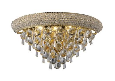 Inspired Lighting Alexandra Væglampe Medium 3 Let fransk guld, krystal