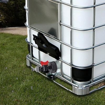 Guoguo 1000 litran IBC-vesisäiliö S60x6-sovitinventtiilillä ja 3/4