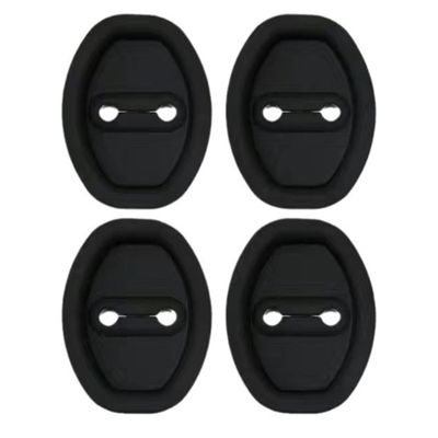 Silikoninen oven lukon soljensuoja auton naarmuuntumattomaan tyynytyynyyn autoon Musta 4pcs