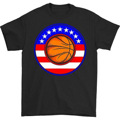 HISHARK Basketball 4. juli t-shirt sort L