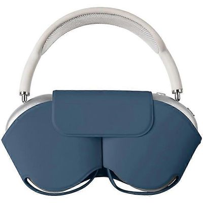 Yhteensopiva Airpods Max -kotelon kanssa, jossa on lepotilan PU-nahkainen kuulokekotelo Sininen