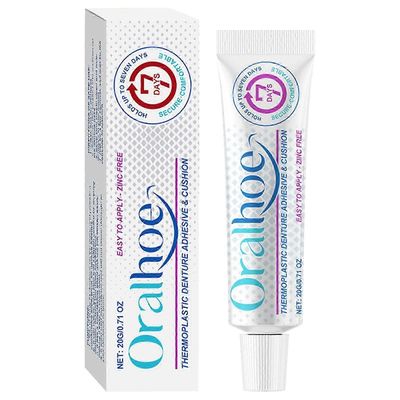 Termoplastinen hammasproteesi Adhesive Super Grip vedenpitävä hammasproteesi-liimavoide kiristysproteesien asentamiseen 20g 1pcs