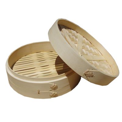Ruili 8 tommer bambus kurv damper kinesisk Dim Sum Rice Pasta Komfur Sæt 1pc