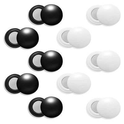 10 paria magneettisia kilpailun ruokalappuhalipsejä, maratonin kilpailunumeron pidike juoksulappujen solkien kiinnitysjärjestelmä rac Mustavalkoinen