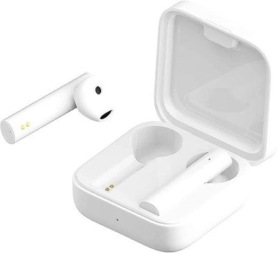 Mi Ægte trådløse øretelefoner, Xiaomi Air2 Se Touch Control Bluetooth In-ear-hovedtelefon, ørepropper med opladningsetui til Android / iphone / sam...
