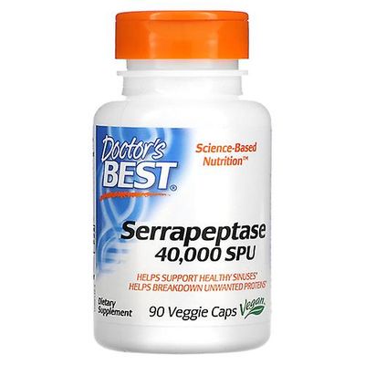 Doctor's Best Lääkärit Paras Paras Serrapeptase, 90 kasviskorkit (pakkaus 1)
