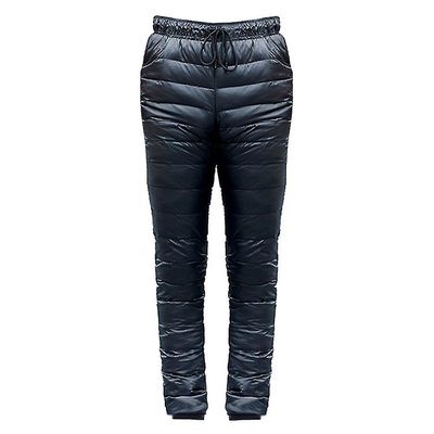 Udendørs Down Pants Vinter Mænd Hvid And Down Thin og lette bukser Vandtæt Vindtæt Varm Camping Hiking Pant S-5xl Sort XXXL