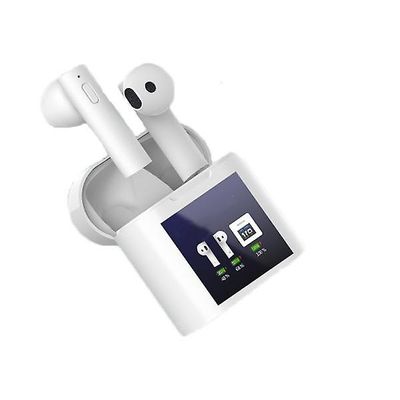 Ebox Tws dobbelt mini sport bluetooth headset med silikone termometer og digitalt display