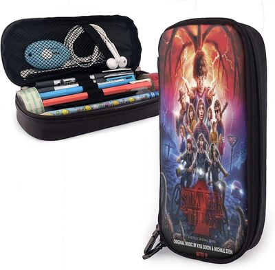 Kerota Stranger Things Uusi muotoilu Cosplay Double Layers Pencase Pen Box Kynä Pussi opiskelijateinille bd003936 VÄRI One Size