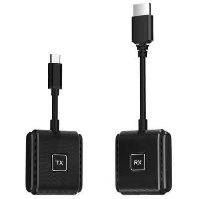 Langaton yhteensopiva Wifi-lähettimen vastaanotin 50M 1080P 60Hz Extender Yhteensopiva WiFi-näyttö Don Musta