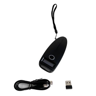 Viivakoodinlukija Mini langaton Bluetooth-kämmentietokone kannettava 1D 2D QR-viivakoodi Musta