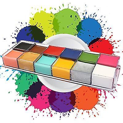 Barsinfi 12 Body Paint Oil, Professionel ikke giftig Makeup Palette