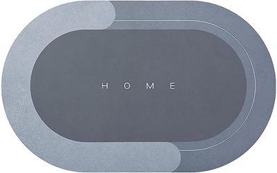 Super absorberende badeværelse Gulvmåtte Memory Foam Blødt behageligt bad tæppe Oval 50x80cm