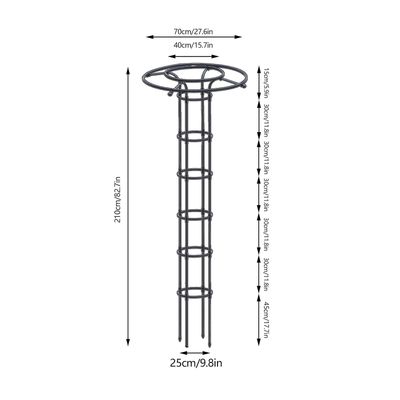 Plant bur og støtter, Tomat Cage Plant Stakes Garden Trellis for innendørs og utendørs planter Svart 210cm