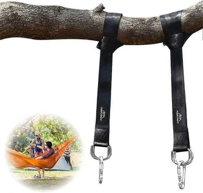 2 riippumattosarjan sarja, joka kestää erittäin raskaita hihnoja Jousitus 150cm D-renkaalla, kaksi karabiinikoukkua, maksimikuorma 500kg, teryleeni...