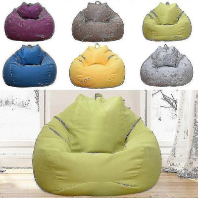 Erittäin suuret säkkituolit Sohvan päällinen Sisätilojen laiska lepotuoli aikuisille Lapset (ilman täyteaineita) - JA Vaalean harmaa 100x120CM