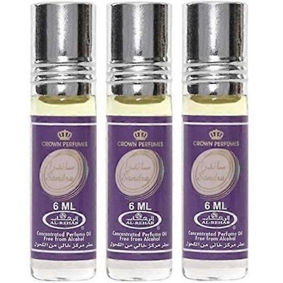 AL-REHAB ERÄ 3 HAJUSTETTUA LIHASTA SANDRA DE AL REHAB - 6ML MUISTIINPANOT: Hedelmäinen, Vaniljainen, Kukkainen, Mausteinen Kuuma