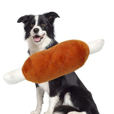 Hund Legetøj Pet Produkter Puppy Pet Play Chew Legetøj Kyllingeben Plys knirkende legetøj til hunde Katte Kæledyr Supplies