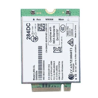 DW5820E L850- LTE 4G -korttimoduuli 0284DC 284DC kannettavaan tietokoneeseen 3500 5400 Valkovihreä