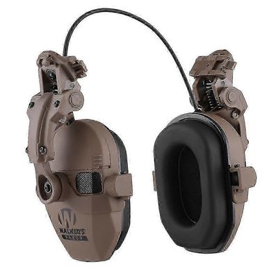Taktisen ammunnan kuulosuojaimet kypäräkuulokkeet, joissa on elektroniset kuulonsuojaimet ja ARC-kiskon yhteensopivuus Ruskea