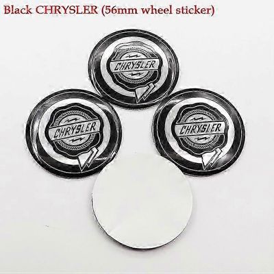 4 kpl 54 mm 56 mm 60 mm 64 mm Chrysler-auton logolla varustettu pyörän keskikuppi vanteen merkinnän suojukset tarrat, koriste- ja tunnustarrat, lis...