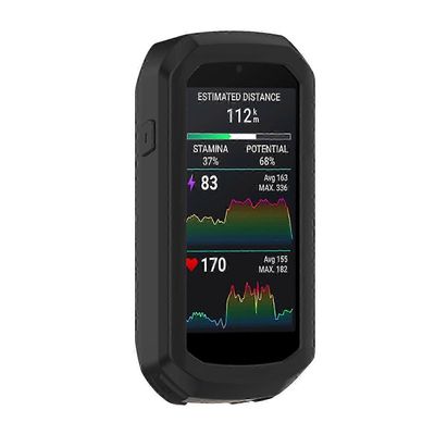 Garmin edge 1050 silikonisuojakotelo pyörän pyöräilytietokoneen kansi - keskiyön sininen Musta