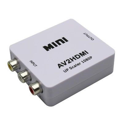 Mini Av To Hdmi-kompatibel Converter Device Av Cvbs 3rca Til Hdmi-kompatibel Box 1080p Video Av2 Til HDTV Til Ps3/ps4 Dvd Pc Hvid