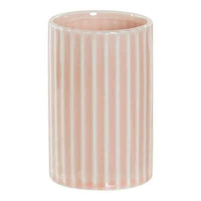 Dkd Home Decor Tannbørsteholder DKD Hjemmeinnredning Rosa plast steintøy 7,2 x 7,2 x 11,5 cm