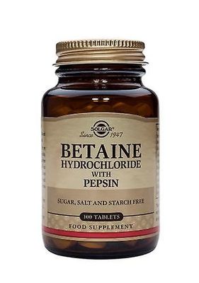 Solgar Betaiini hydrokloridi pepsiiniä tabletit, 100