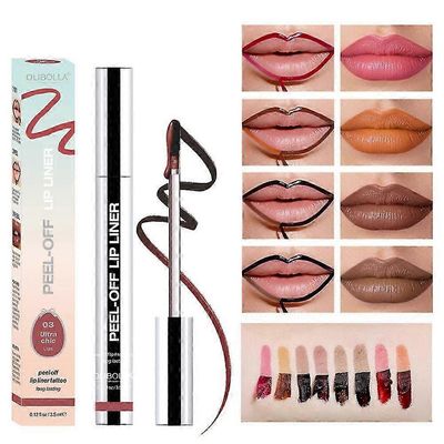 Peel Off Lip Liner Stain, Transfer-Proof vedenpitävä huuliväri, Non-Stick Cup Huulipuna kosmetiikka, päivittäiseen juhlakäyttöön 00