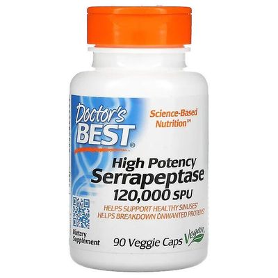 Doctor's Best Läkarens bästa serrapeptas 120,000SPU hög styrka Vcaps 90