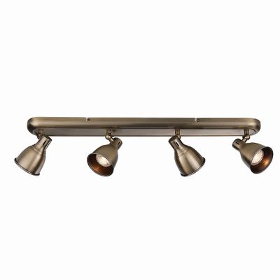 Endon Collection Lighting Westbury LED 4 Light Spotlight antikke messing plade, GU10