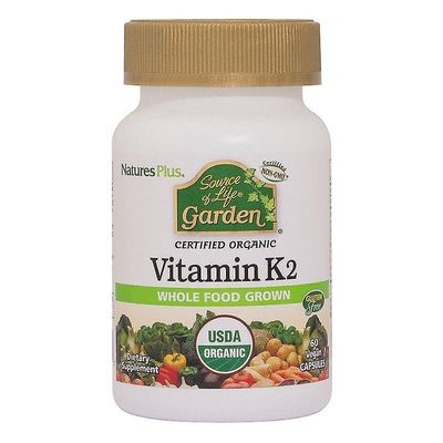 Nature's Plus elämän lähde Puutarha orgaaninen vitamiini K2 120mcg VCaps 60 (30737)