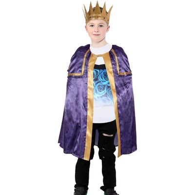 A2Z 4 Kids Børn Drenge Julekrybbe Tre Konger Wise Man Costume Skole Spiller Fancy Dress Lilla 6-8 Years